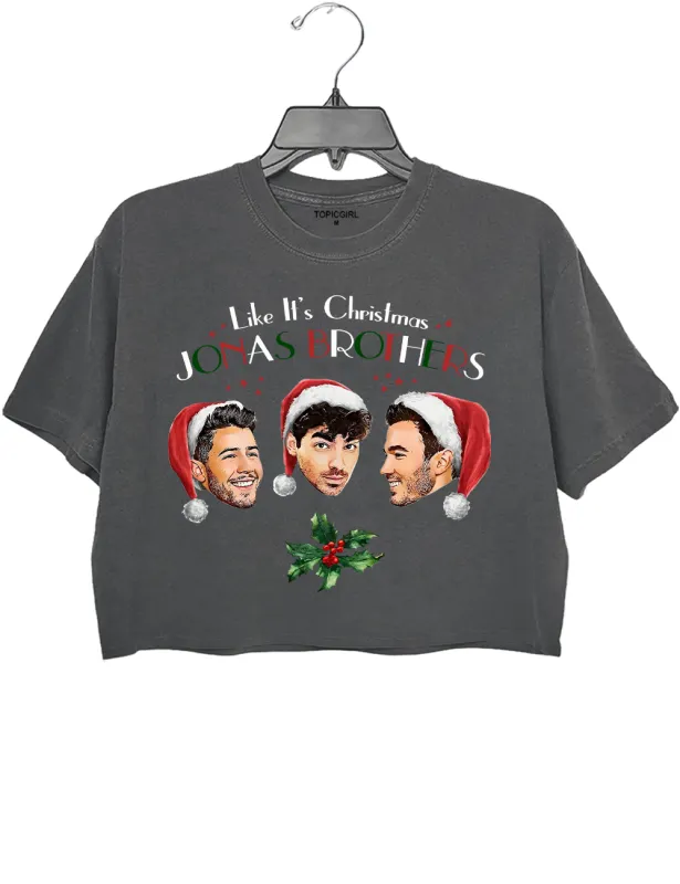 Like It's Christmas Jonas Brothers Crop Top made by Topic Girl