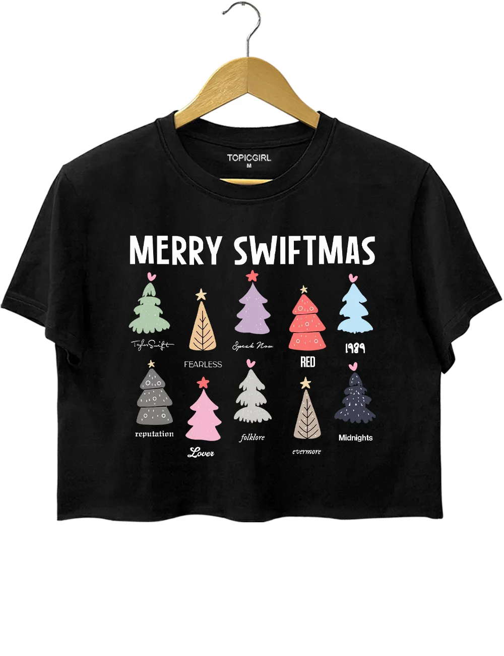 Merry Swiftmas Crop Top sold by Topic Girl product image thumbnail 3