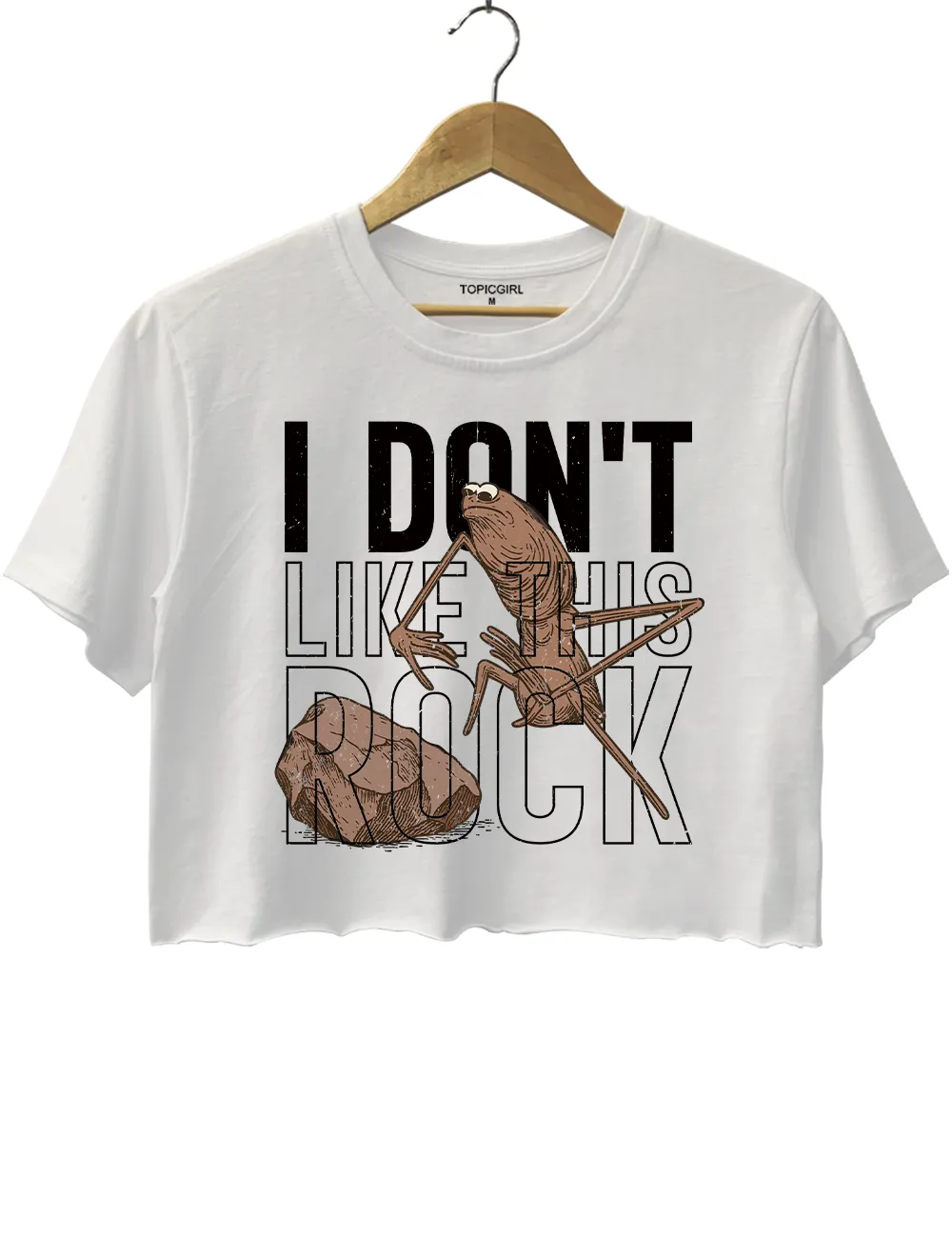 Marcus The Worm l Don't Like This Rock Crop Top sold by Topic Girl