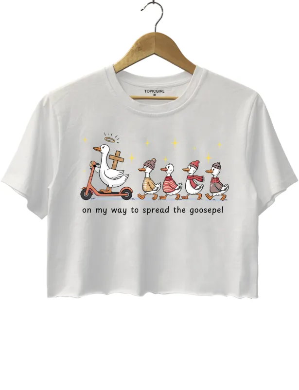 Funny Goose Christian Crop Top sold by Topic Girl