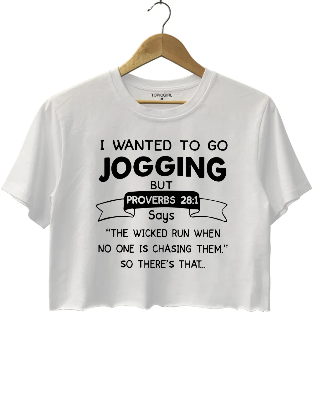 I Wanted To Go Jogging Crop Top sold by Topic Girl