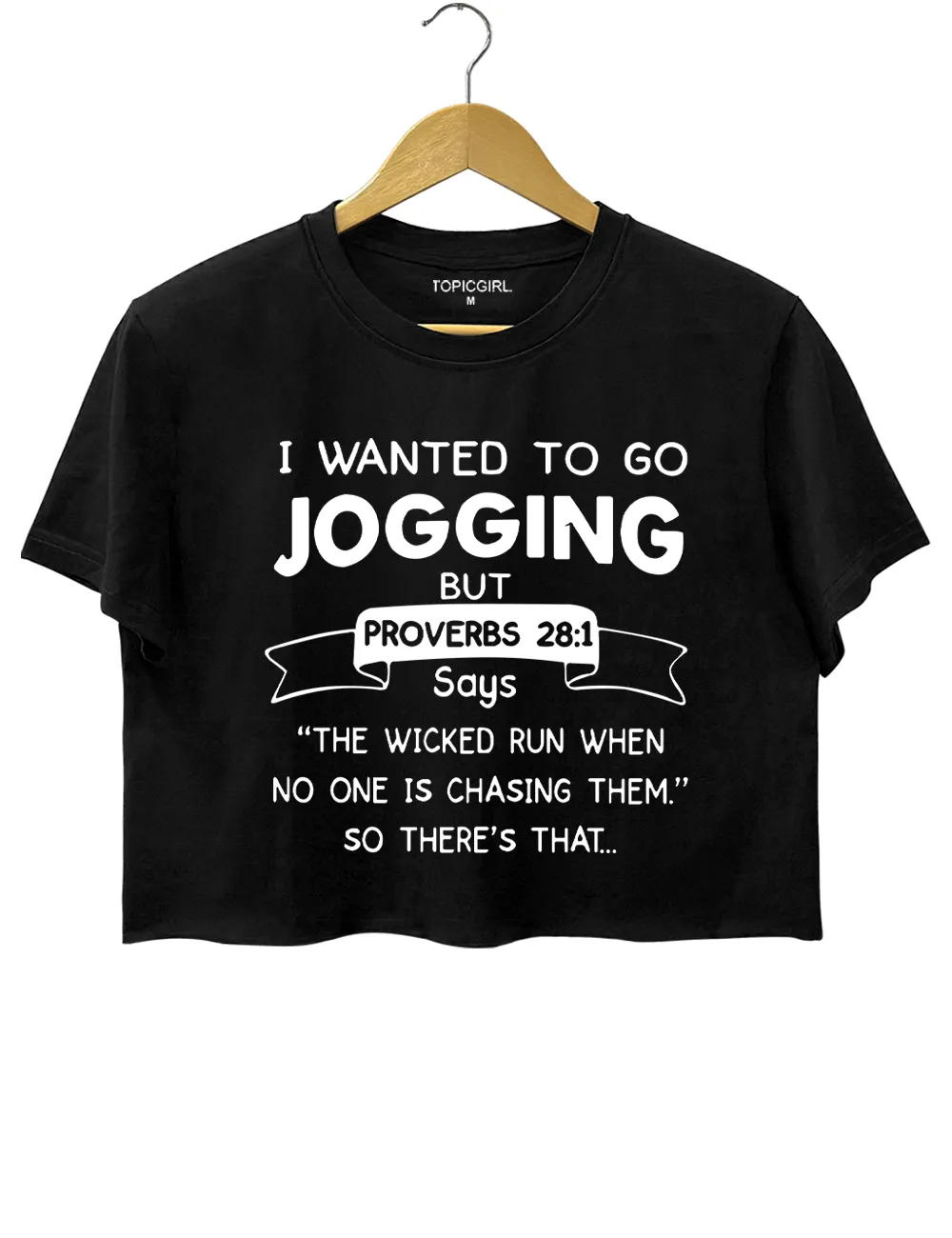 I Wanted To Go Jogging Crop Top sold by Topic Girl product image thumbnail 3
