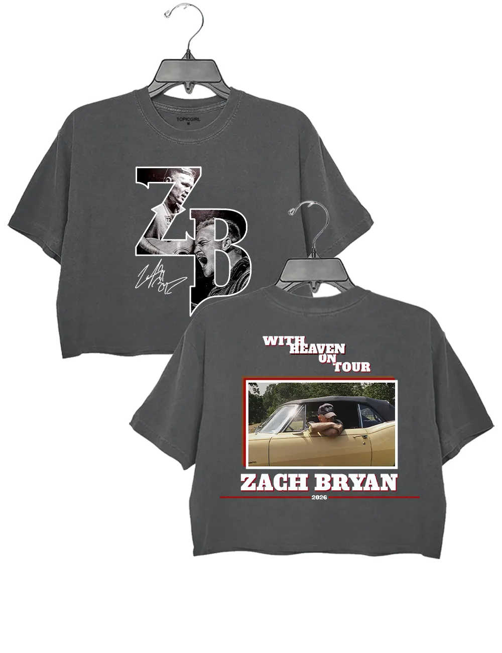 Zach Bryan With Heaven On Tour 2026 Crop Top sold by Topic Girl