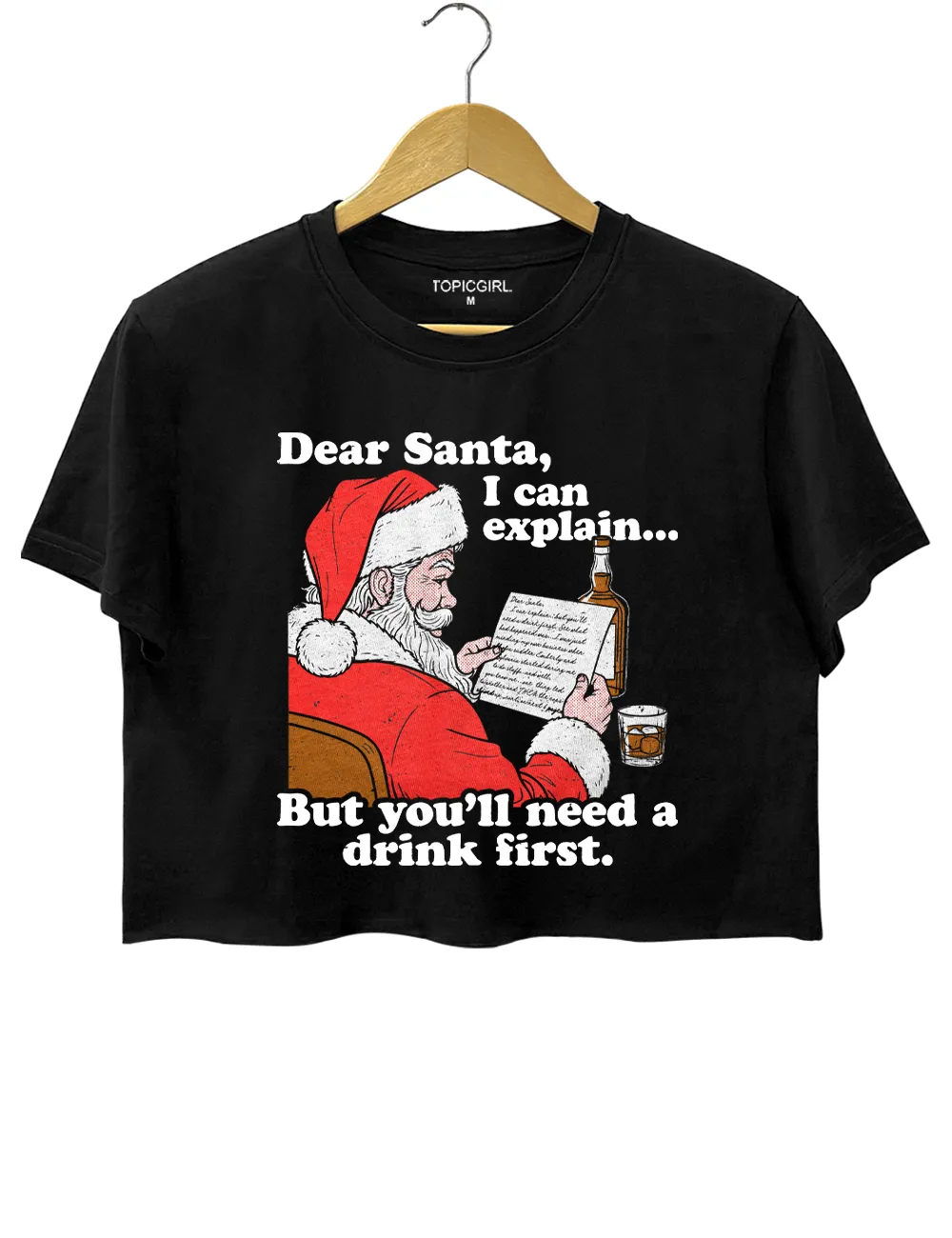 Dear Santa I Can Explain Crop Top sold by Topic Girl product image thumbnail 3