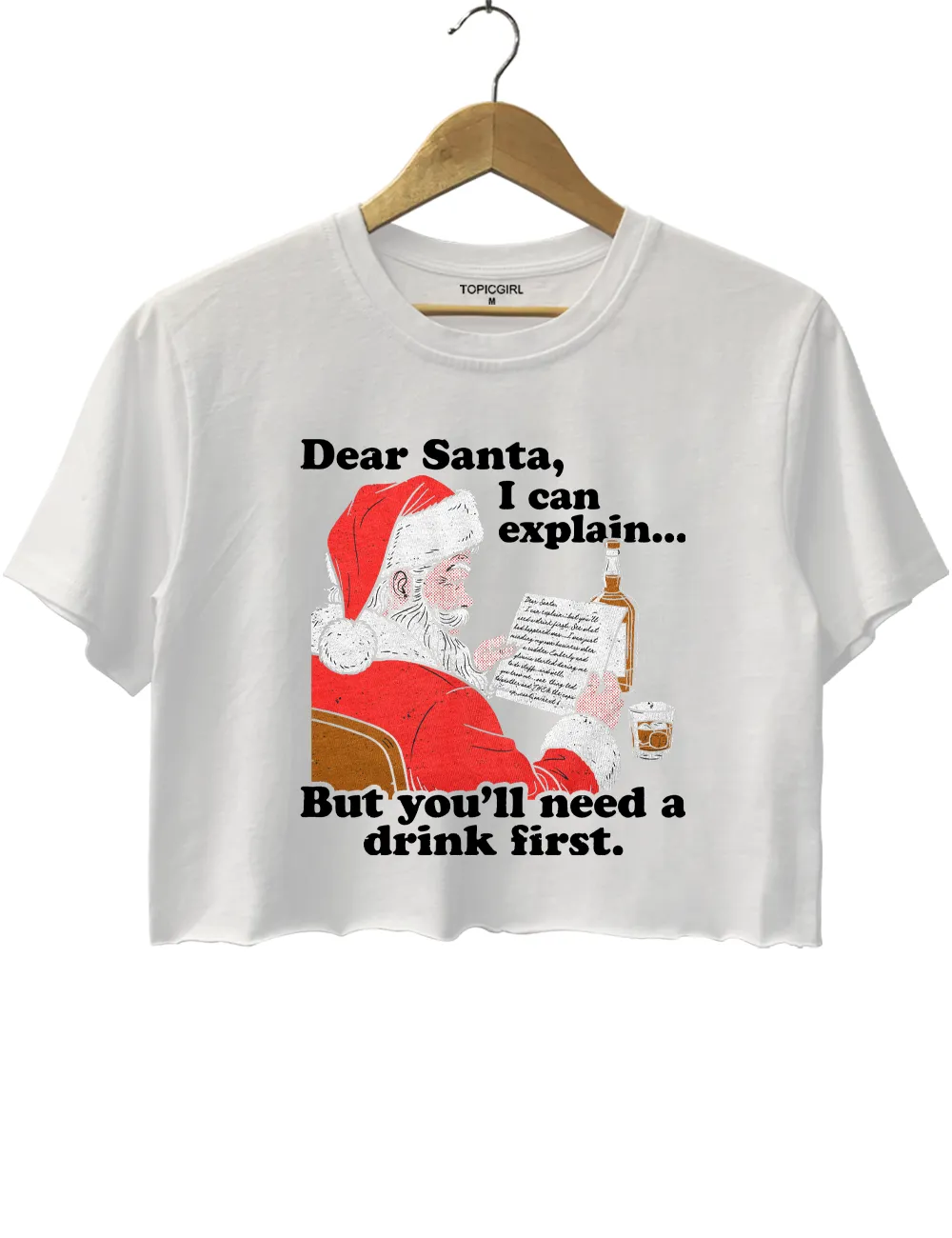 Dear Santa I Can Explain Crop Top sold by Topic Girl product image thumbnail 2