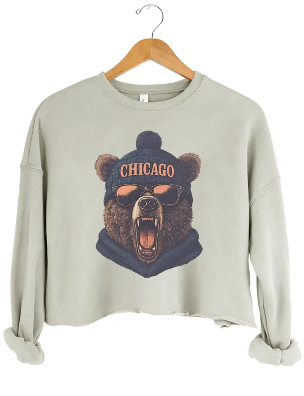 Vintage Chicago Football Crop Sweatshirt sold by Topic Girl