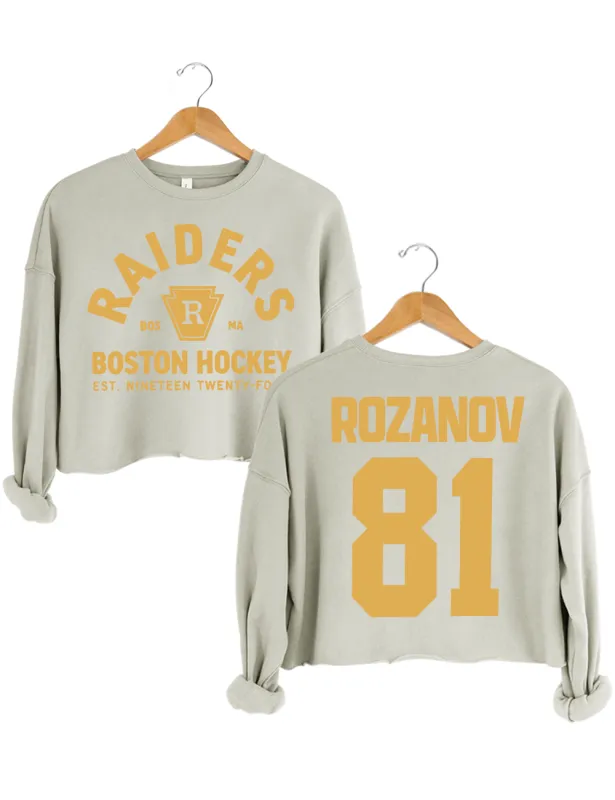 Ilya Rozanov 81 - Boston Hudson Willians Connor Storrie Crop Sweatshirt made by Topic Girl