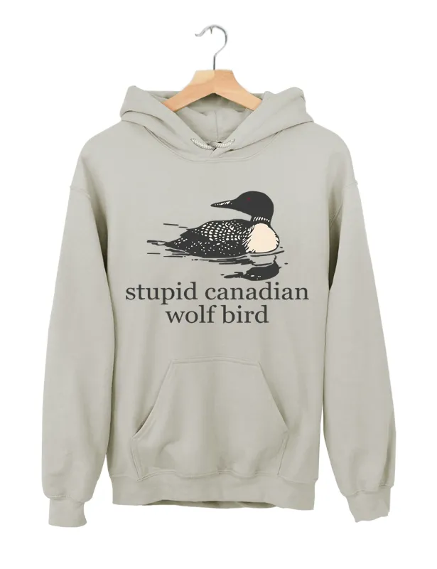 Stupid Canadian Wolf Bird Team Hollanov Hoodie made by Topic Girl
