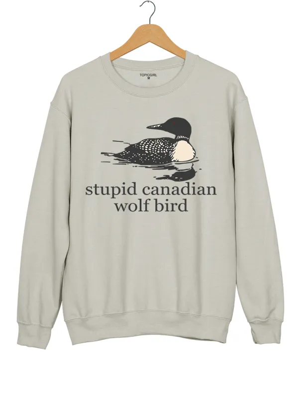 Stupid Canadian Wolf Bird Team Hollanov Sweatshirt sold by Topic Girl
