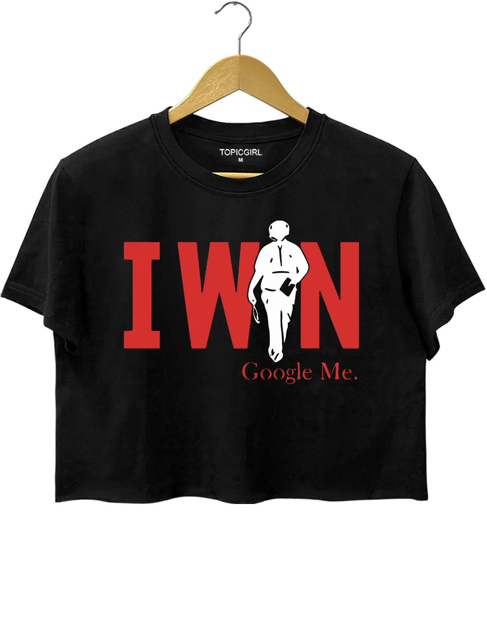 Curt Cignetti I Win Google Me Crop Top sold by Topic Girl product image thumbnail 3