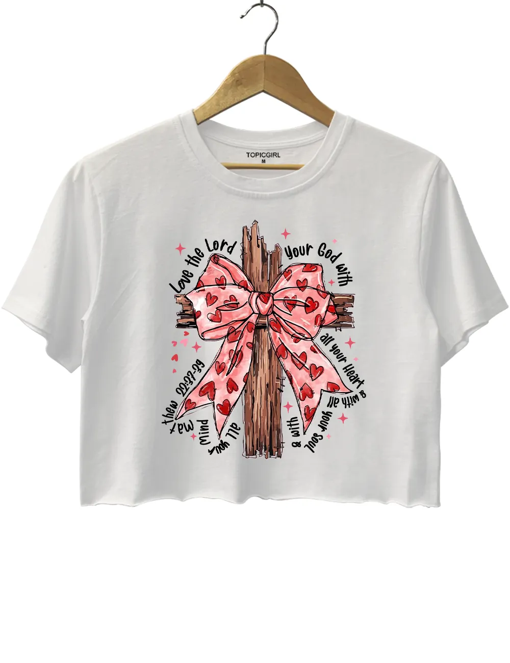 Christian Valentine's Day Love The Lord God Is Love Crop Top sold by Topic Girl product image thumbnail 2
