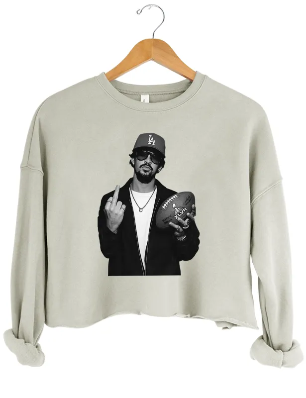 Bad Bunny Bowl 2026 Halftime Show Crop Sweatshirt made by Topic Girl
