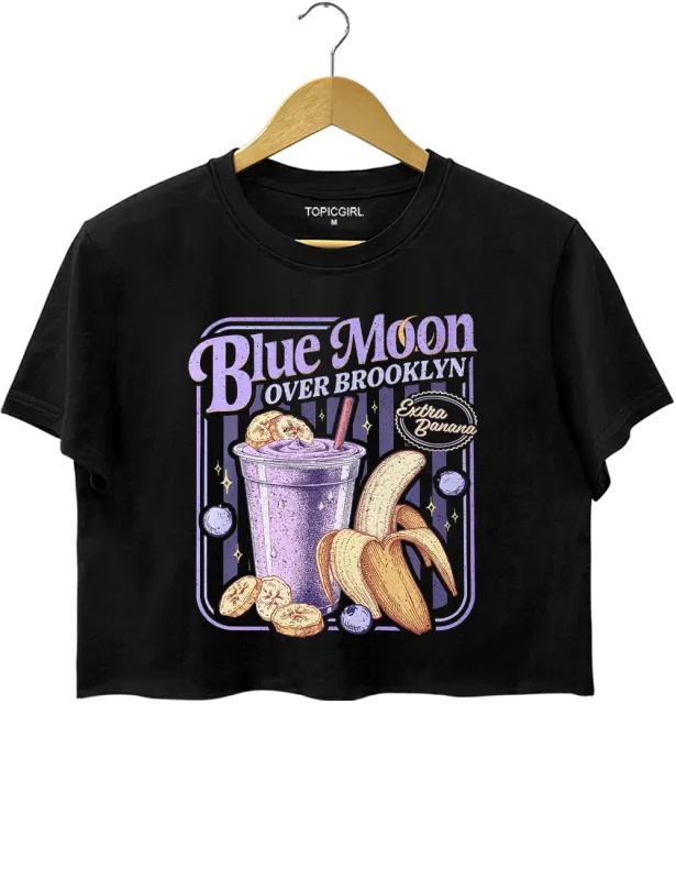 Blue Moon Over Brooklyn Heated Rivalry Extra Banana Smoothie Crop Top sold by Topic Girl