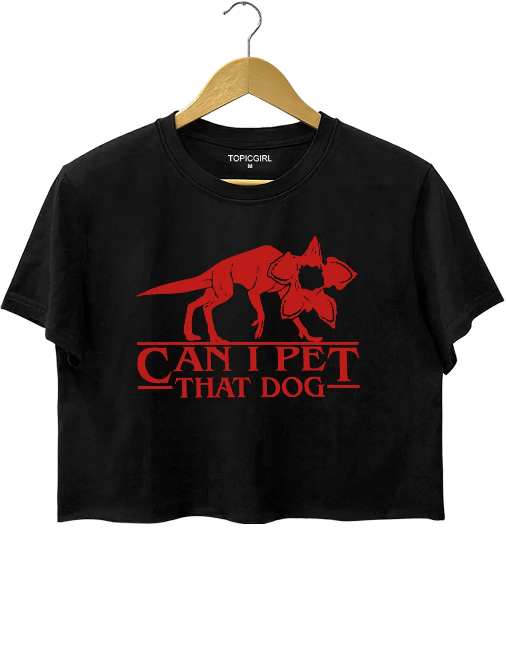 Demodog Can I Pet That Dog Crop Top sold by Topic Girl