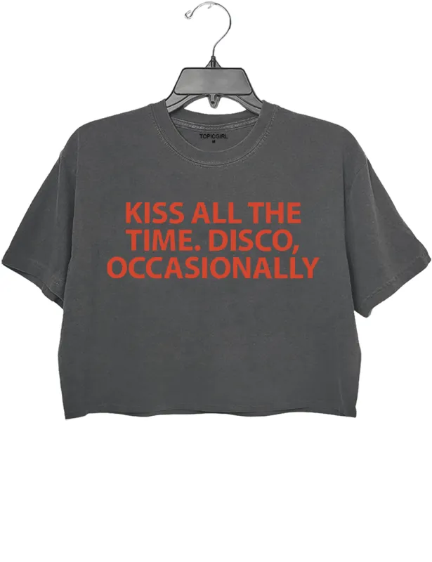 Kiss All The Time. Disco Occasionally Harry Styles Album Crop Top sold by Topic Girl