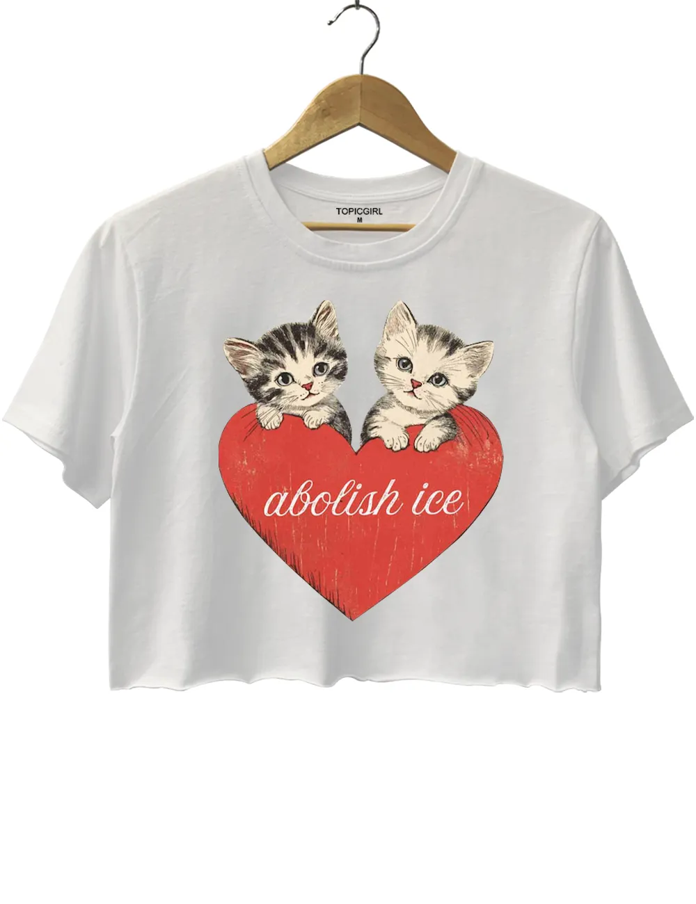 Anti ICE Valentine Crop Top sold by Topic Girl product image thumbnail 2