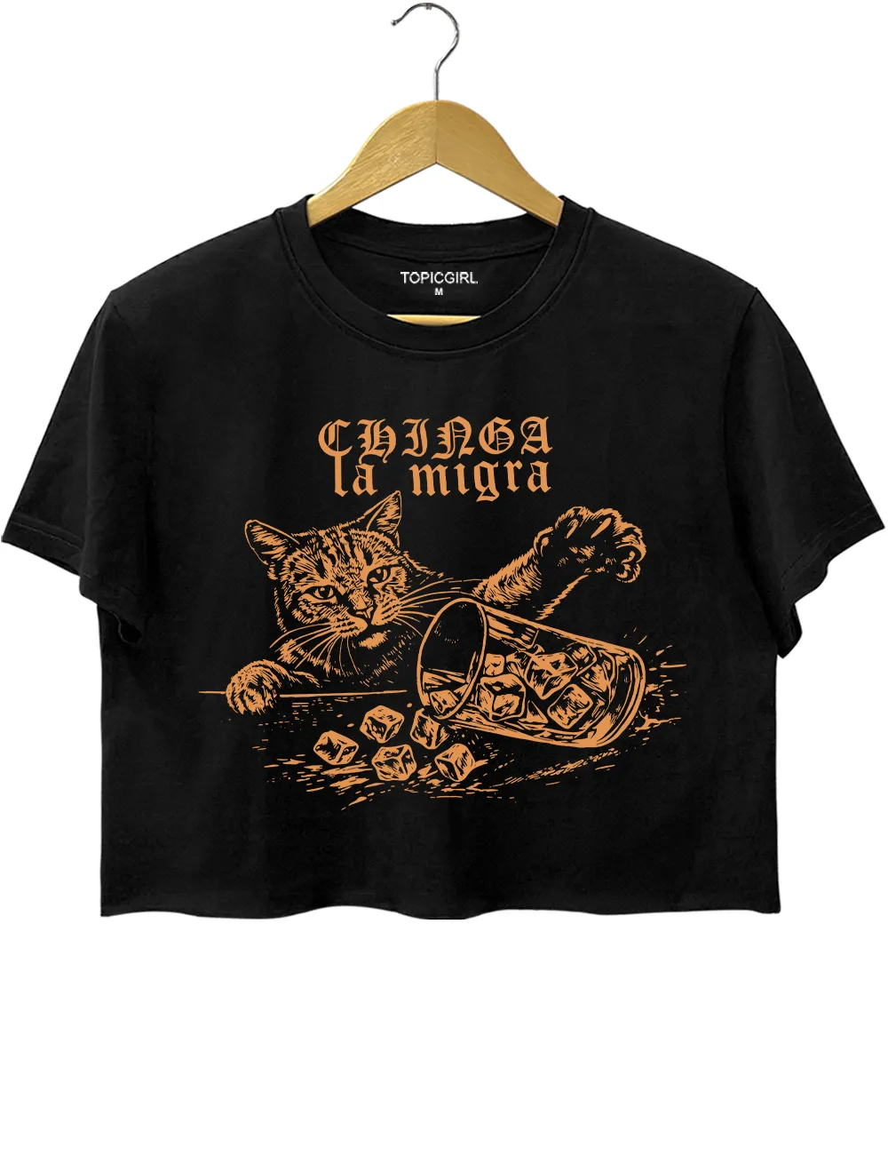 Cat Anti-ICE Crop Top sold by Topic Girl product image thumbnail 3