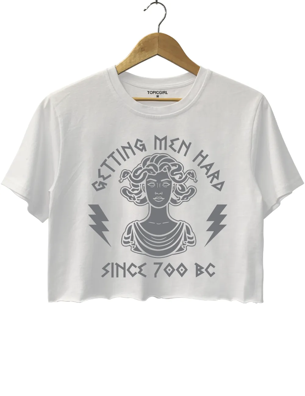 Getting Men Hard Since 700 BC Crop Top sold by Topic Girl product image thumbnail 2