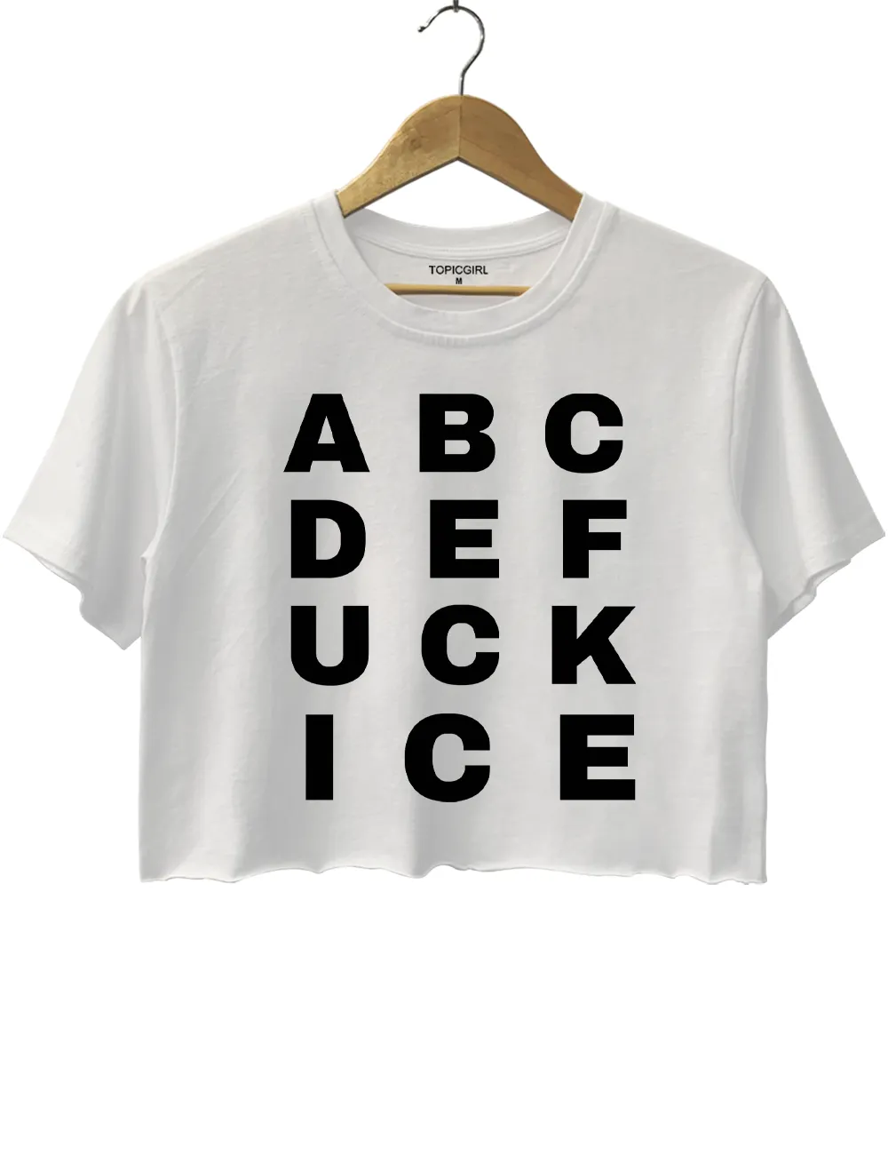 Abolish ICE Crop Top sold by Topic Girl product image thumbnail 3