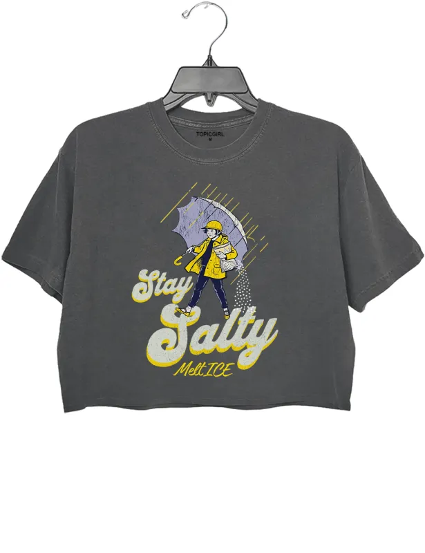 Subtle Anti ICE Stay Salty Crop Top sold by Topic Girl