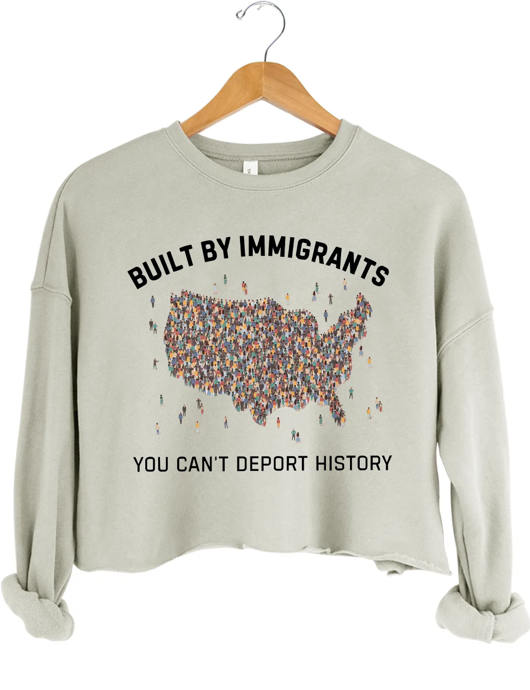 You Can't Deport History Crop Sweatshirt sold by Topic Girl