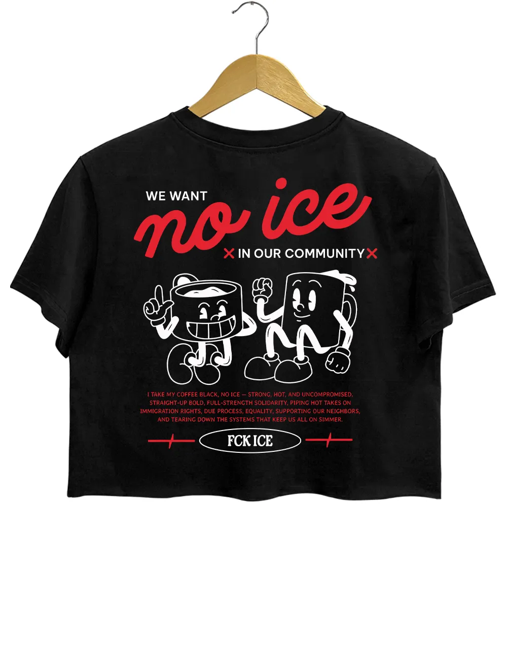Retro Abolish ICE Crop Top sold by Topic Girl product image thumbnail 3