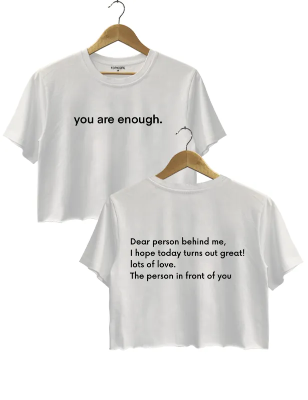 Dear Person Behind Me Crop Top sold by Topic Girl