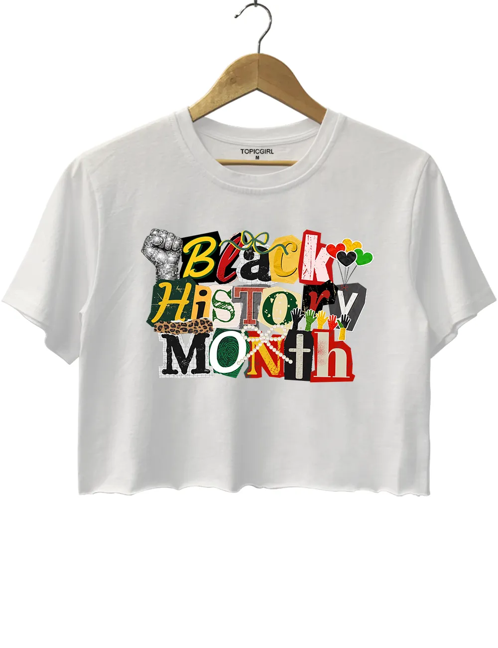 Black History Month Crop Top sold by Topic Girl product image thumbnail 3