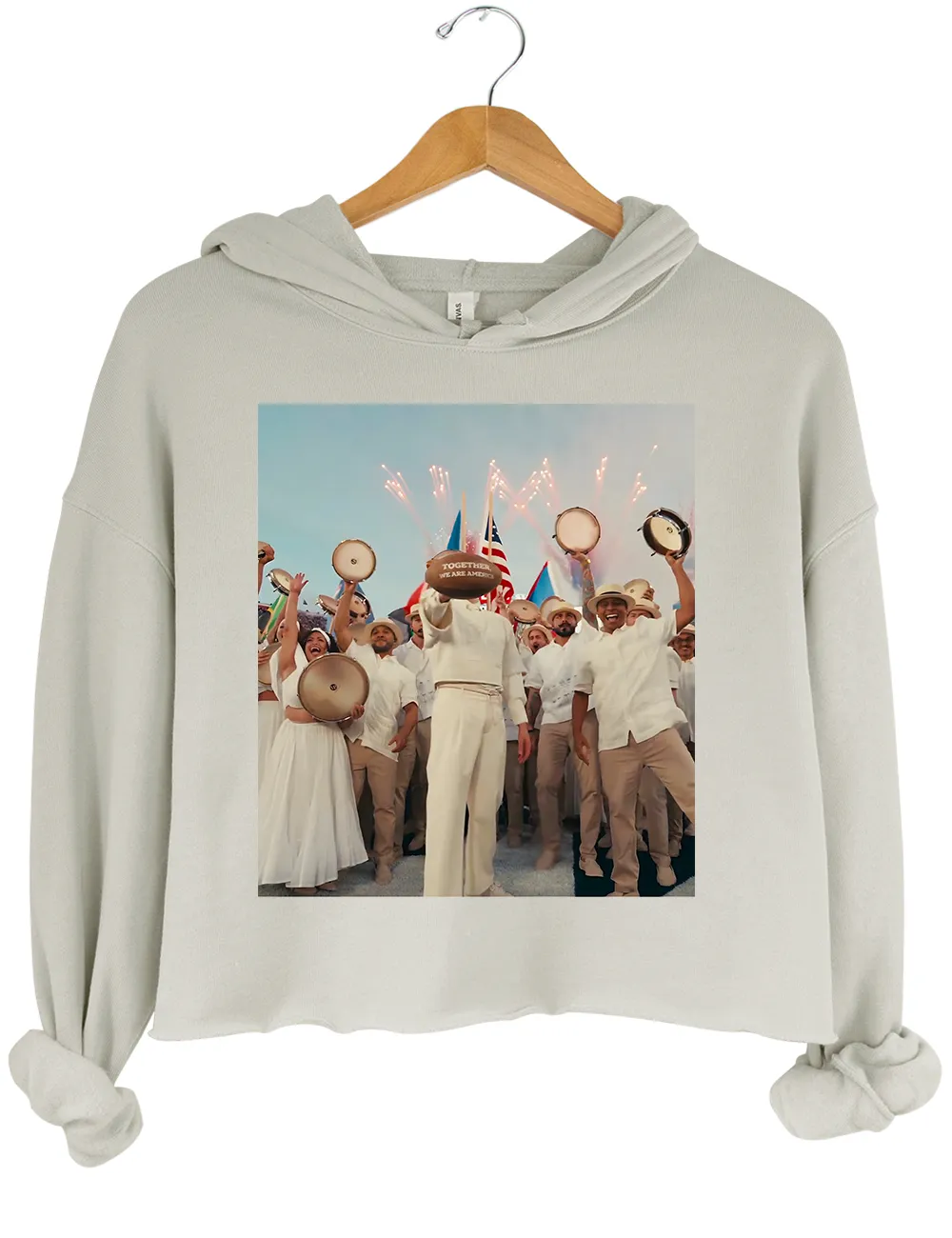 Together We Are America Benito Bowl Crop Hoodie sold by Topic Girl