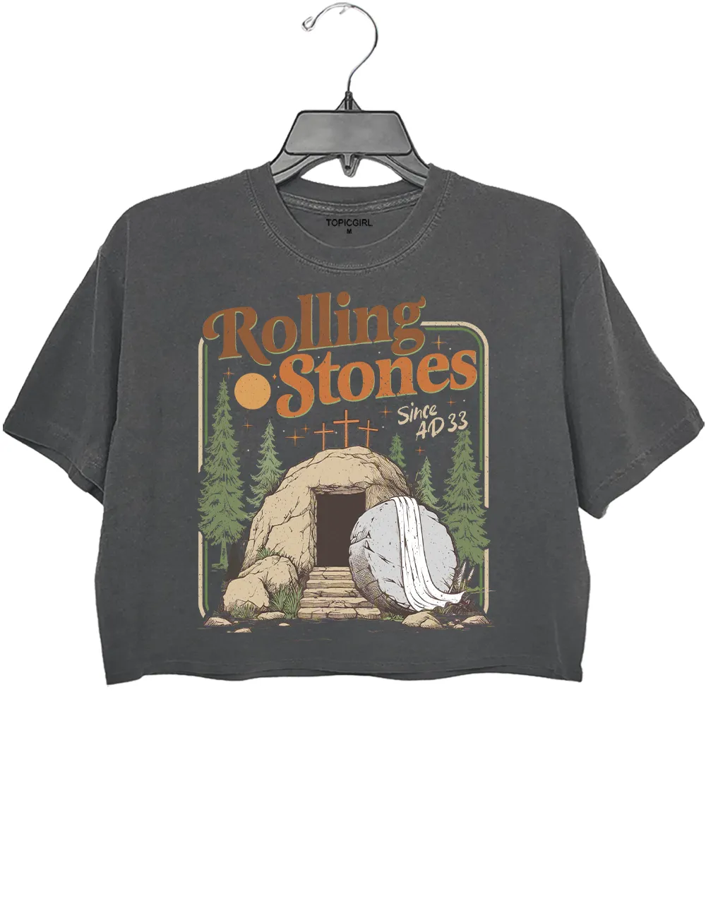 Rolling Stones He Is Risen Crop Top sold by Topic Girl