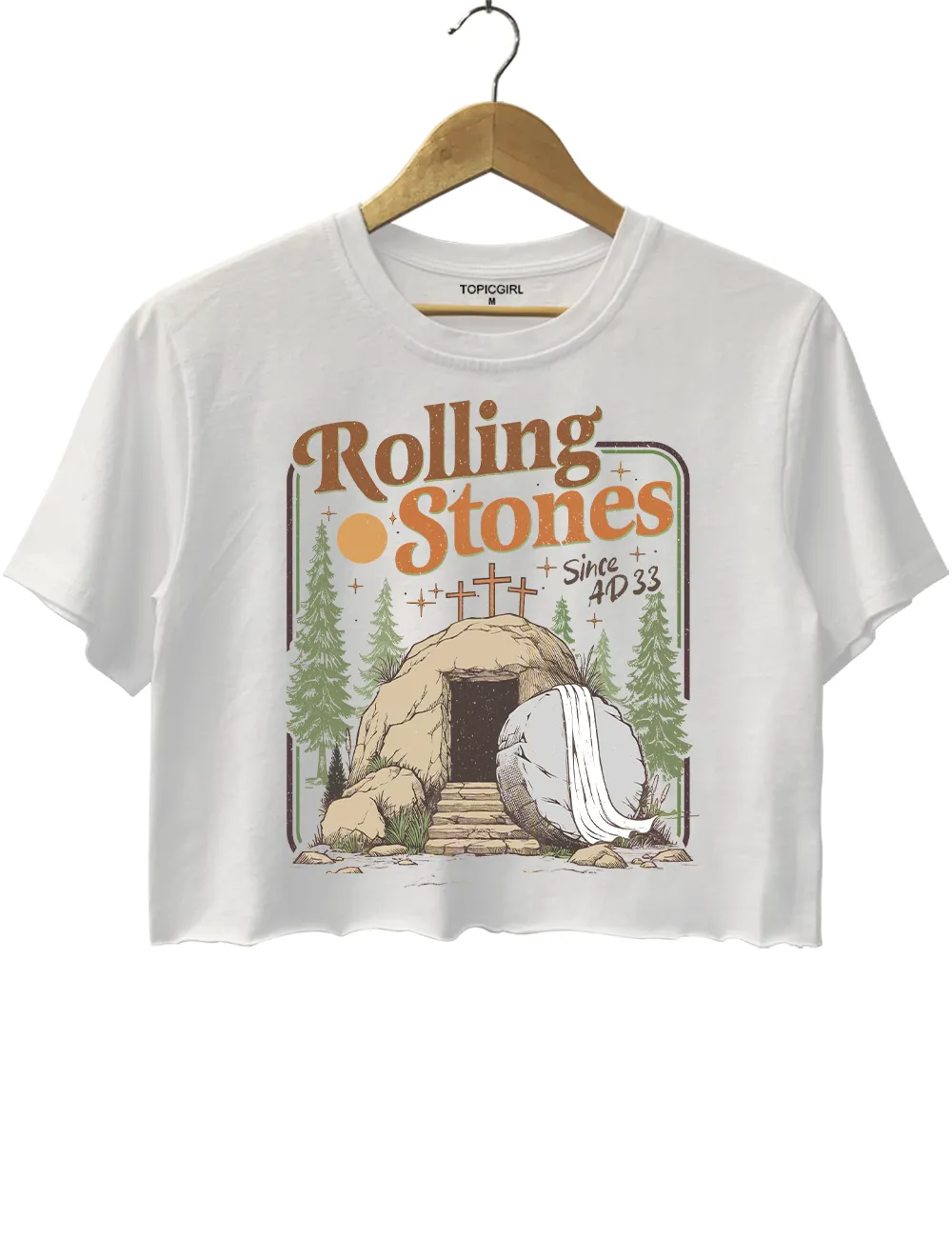 Rolling Stones He Is Risen Crop Top sold by Topic Girl product image thumbnail 2
