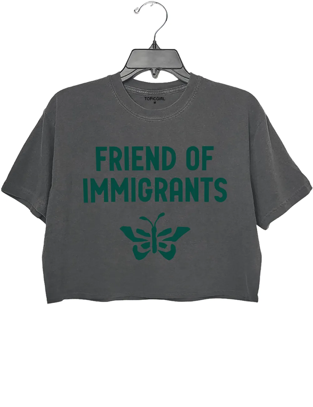 Friend Of Immigrants Crop Top sold by Topic Girl product image thumbnail 3
