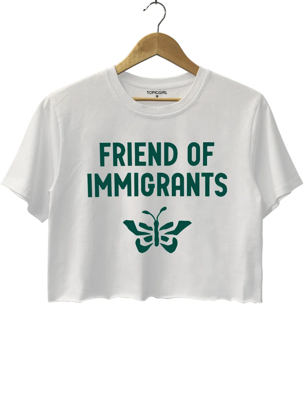 Friend Of Immigrants Crop Top sold by Topic Girl product image thumbnail 2