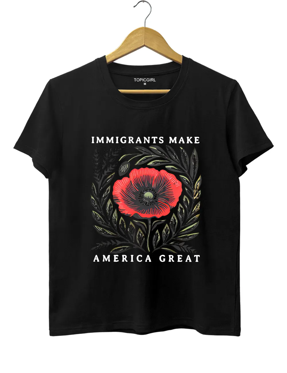 Immigrants Make America Great Tee sold by Topic Girl product image thumbnail 3