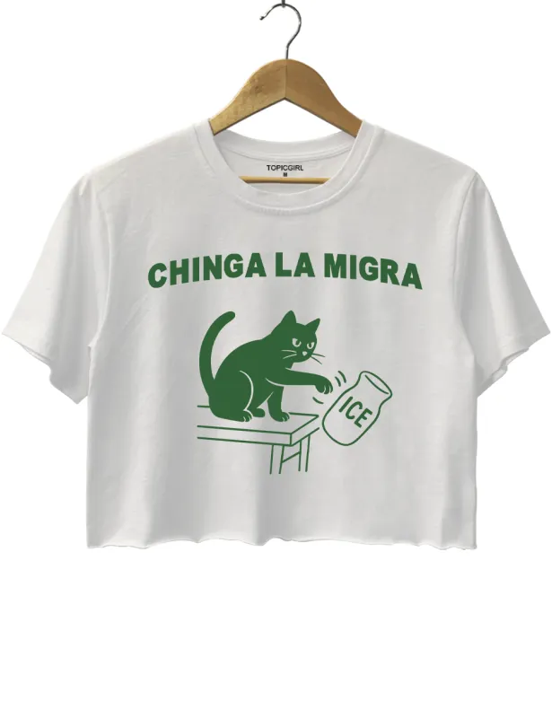 Immigration Cat Crop Top sold by Topic Girl