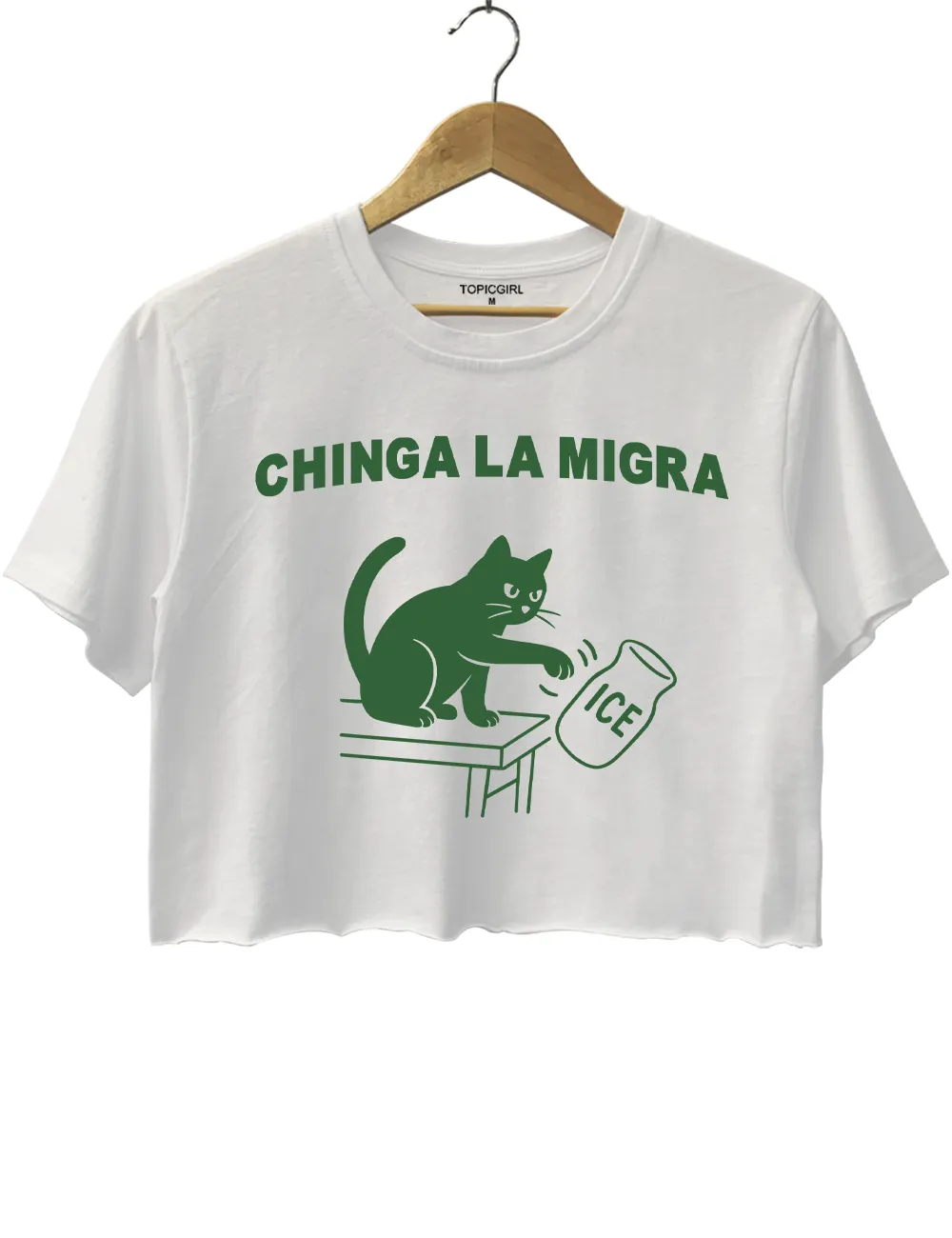 Immigration Cat Crop Top sold by Topic Girl