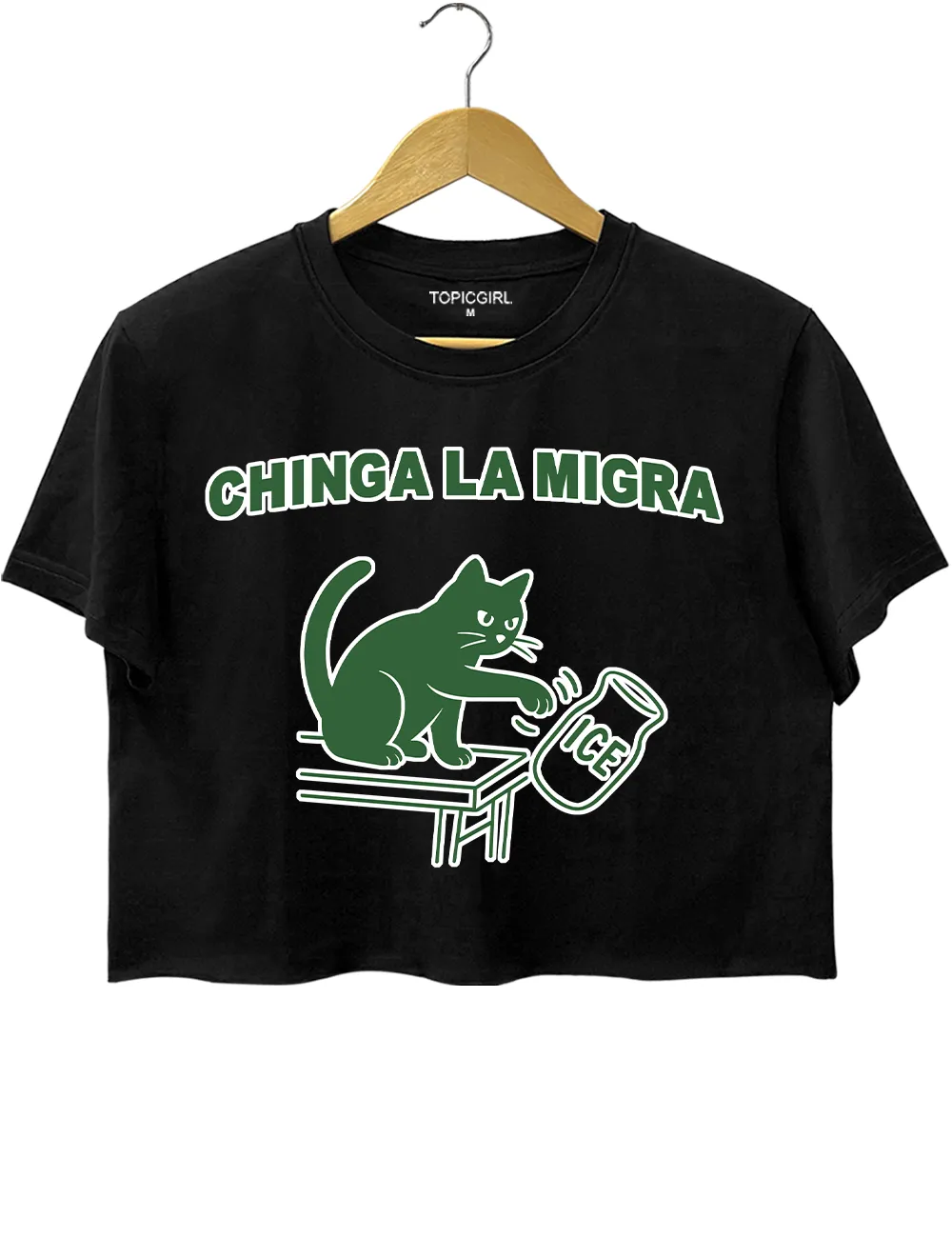 Immigration Cat Crop Top sold by Topic Girl product image thumbnail 3
