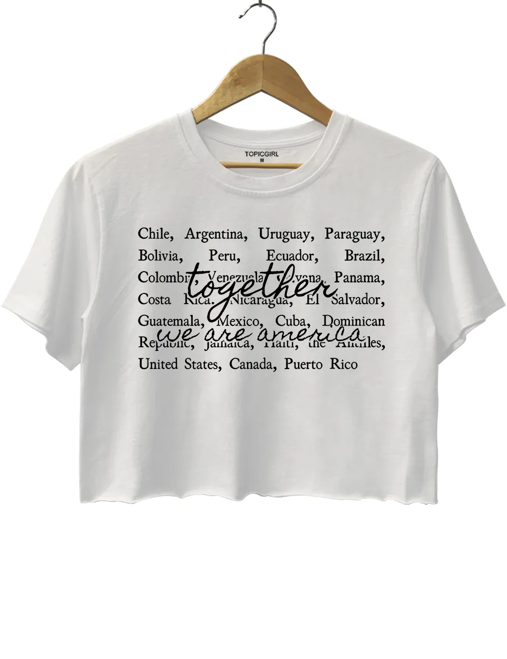 Latin Pride and Immigrant Support More Powerful Than Hate Is Love Crop Top sold by Topic Girl product image thumbnail 2