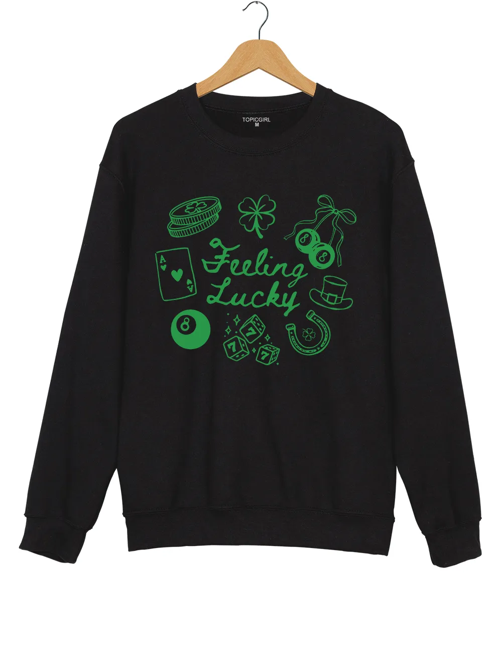 Feeling Lucky Sweatshirt sold by Topic Girl product image thumbnail 3
