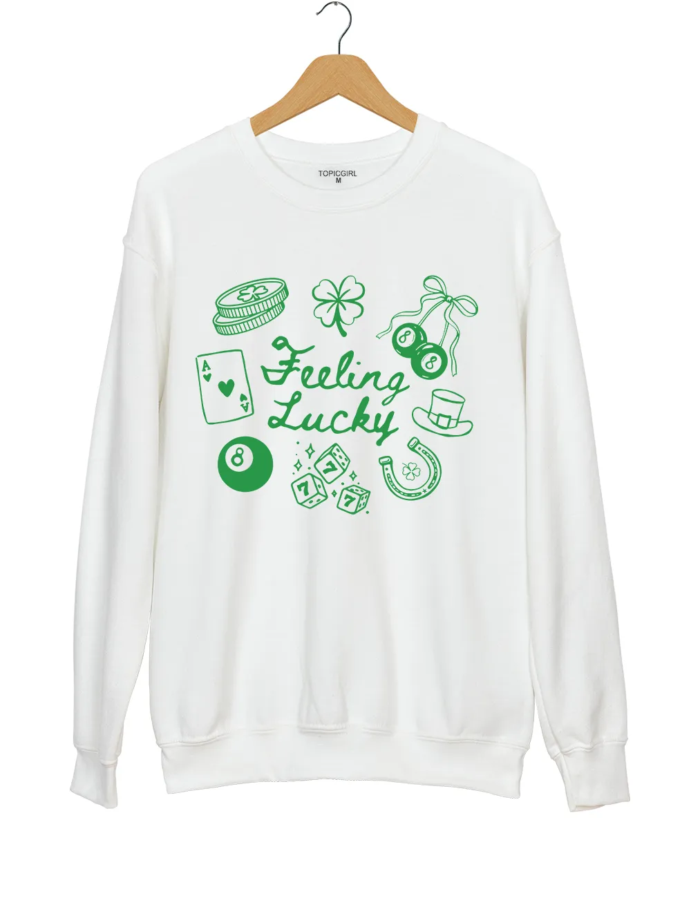 Feeling Lucky Sweatshirt sold by Topic Girl product image thumbnail 2