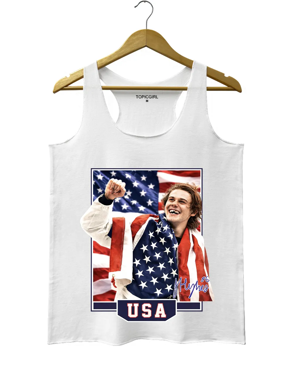 Jack Hughes USA Hockey Tank Top sold by Topic Girl