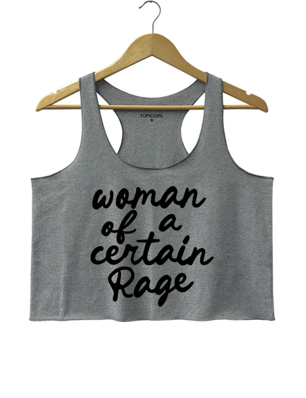 Woman Of A Certain Rage Crop Tank Top made by Topic Girl