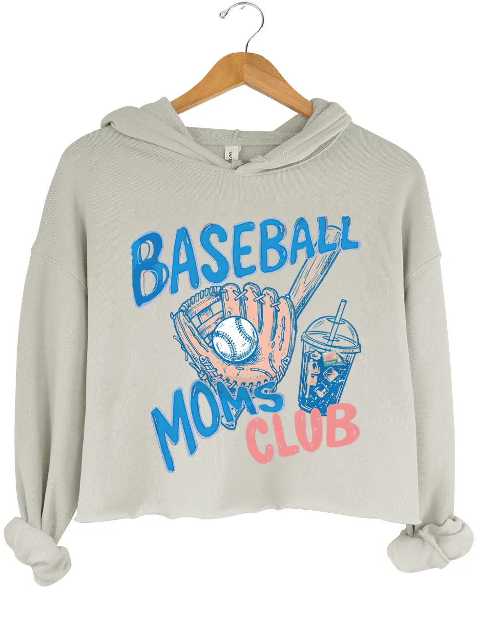 Baseball Moms Club Crop Hoodie sold by Topic Girl