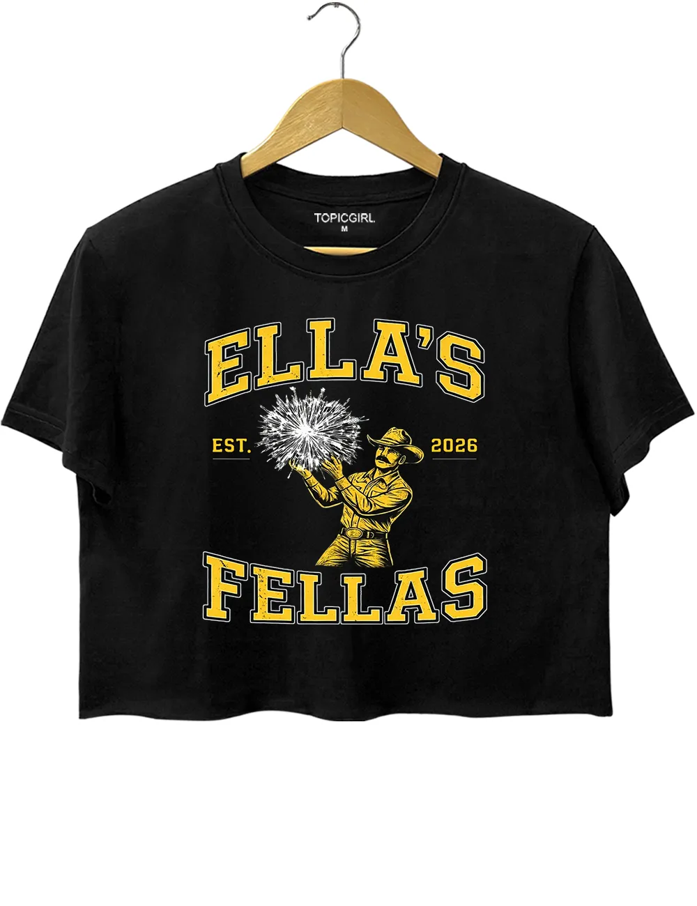 Vintage Cowboy Fan Ella's Fellas Crop Top sold by Topic Girl product image thumbnail 3
