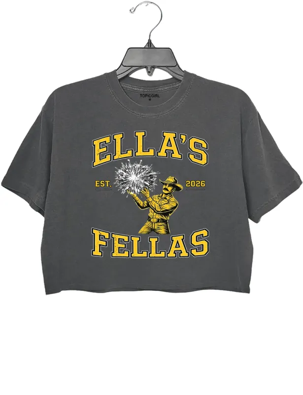 Vintage Cowboy Fan Ella's Fellas Crop Top made by Topic Girl