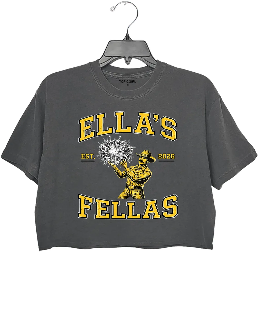Vintage Cowboy Fan Ella's Fellas Crop Top sold by Topic Girl