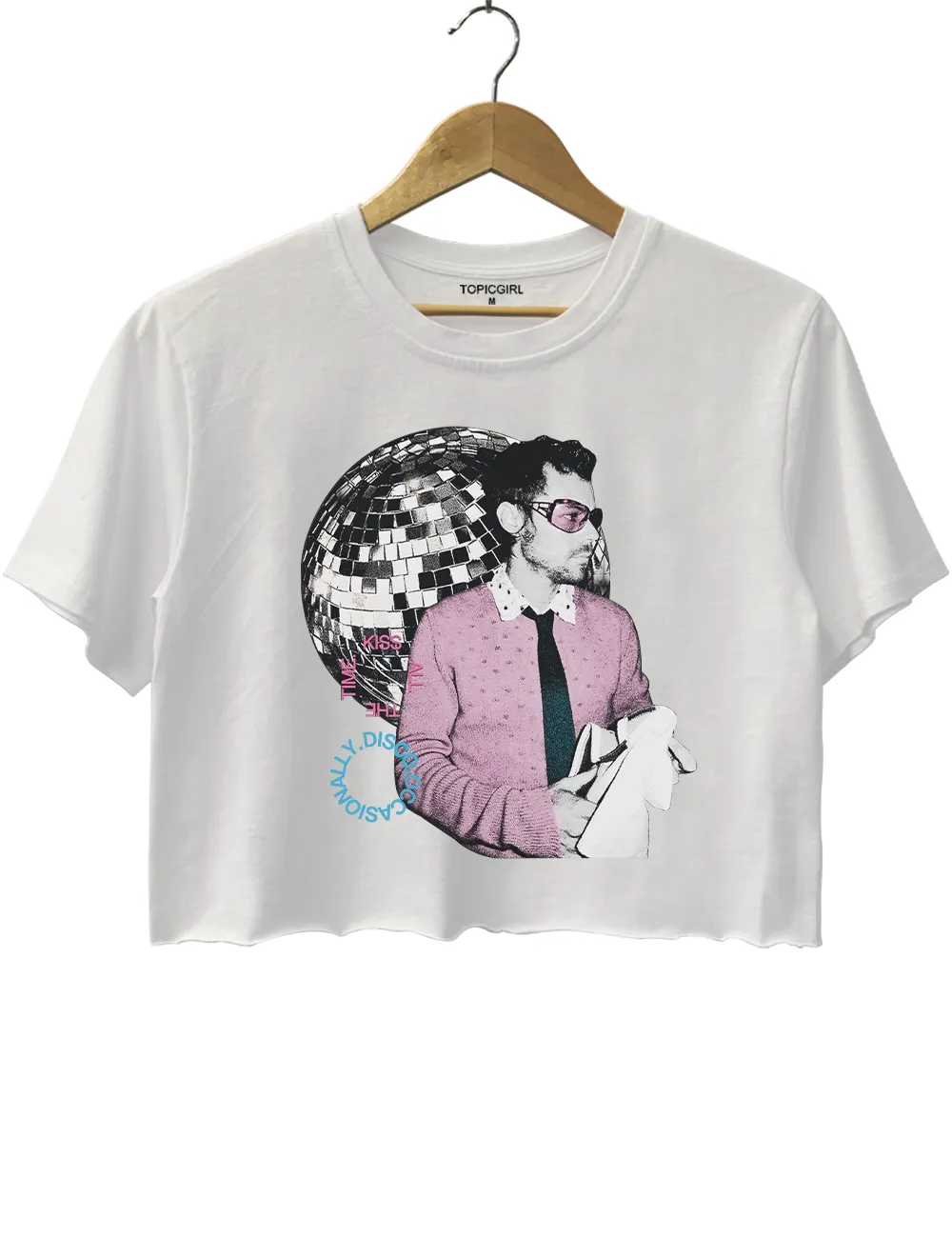 Kiss All The Time Harry Styles Crop Top sold by Topic Girl product image thumbnail 2