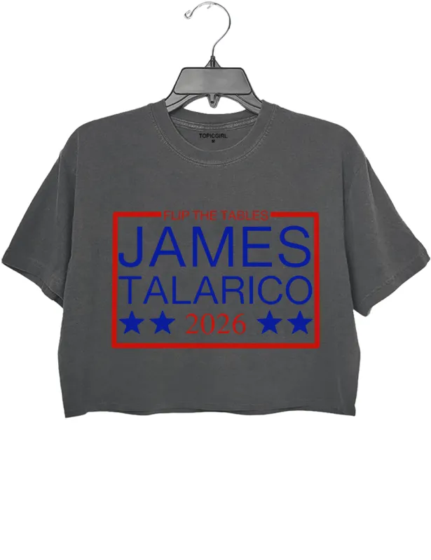 Flip the Tables James Talarico 2026 Crop Top made by Topic Girl