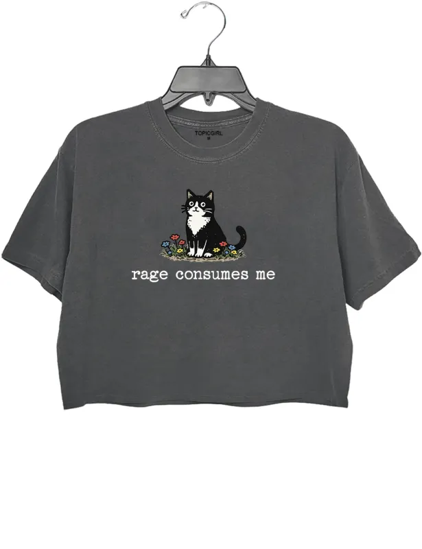 Rage Consumes Me Crop Top made by Topic Girl