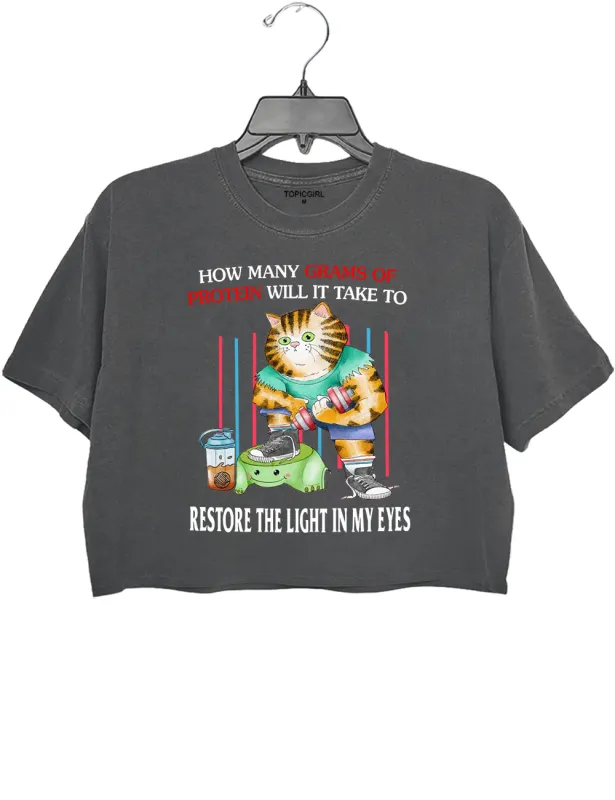 Gym Cat Crop Top made by Topic Girl